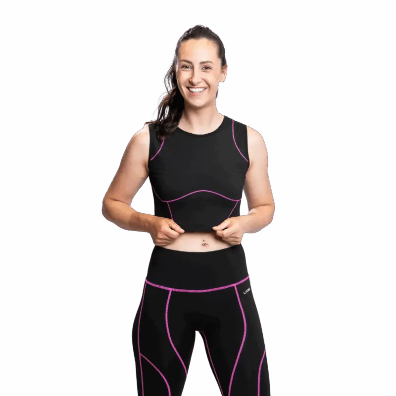LIXRO Crop Top Carmine Rose